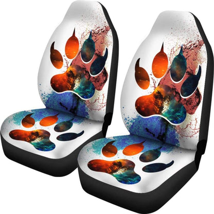 Car Seat Covers Footprint Paw Foot Wolf 212602