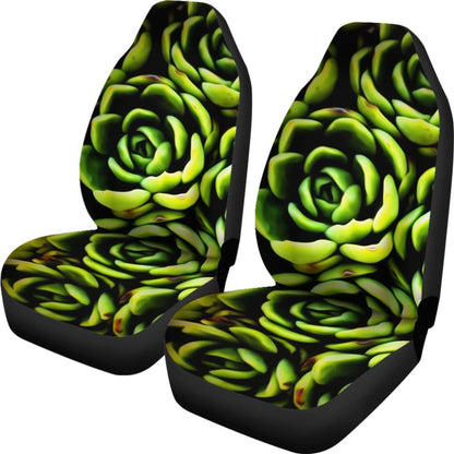 Car Seat Covers Green Flower Succulents Amazing Gift Ideas 212601 - YourCarButBetter