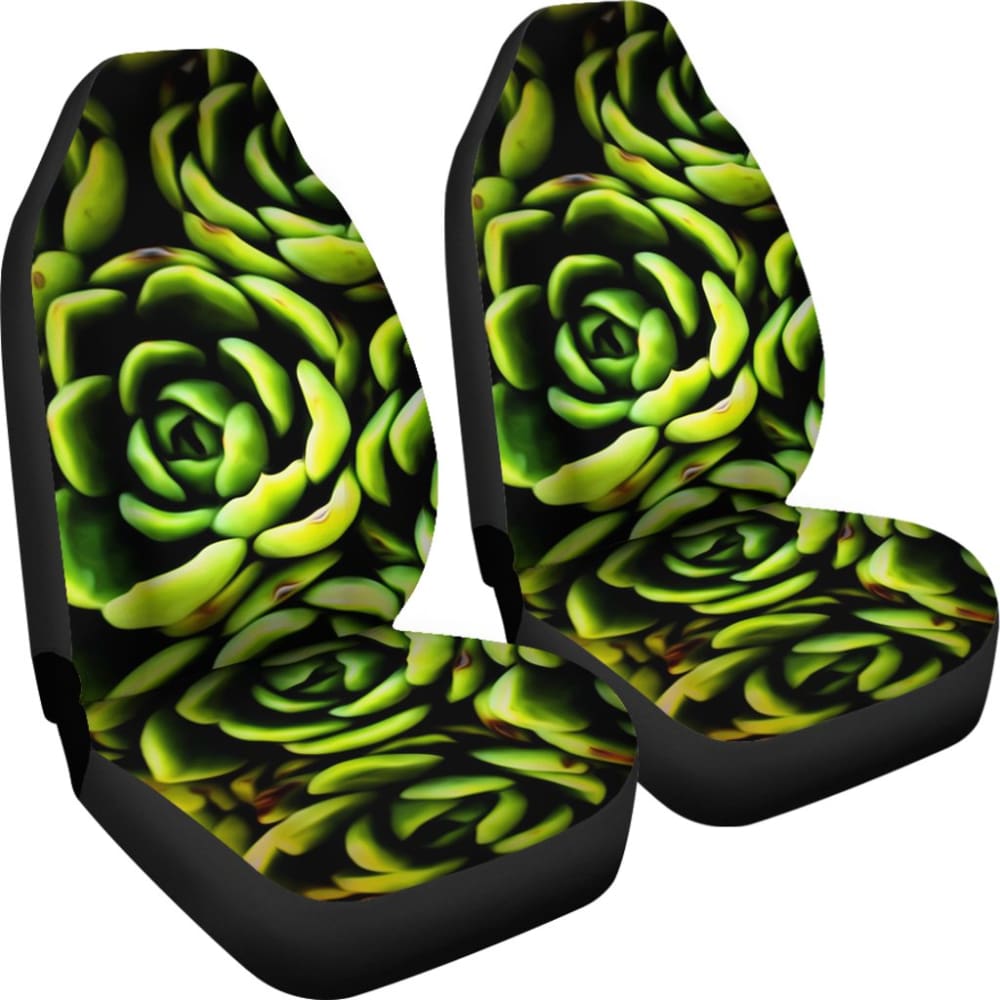 Car Seat Covers Green Flower Succulents Amazing Gift Ideas 212601 - YourCarButBetter