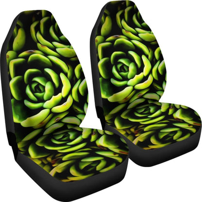 Car Seat Covers Green Flower Succulents Amazing Gift Ideas 212601 - YourCarButBetter