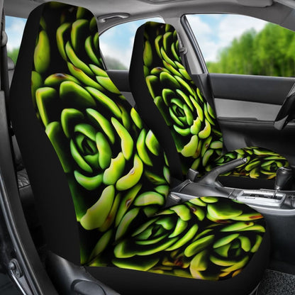 Car Seat Covers Green Flower Succulents Amazing Gift Ideas 212601 - YourCarButBetter