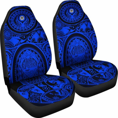 Car Seat Covers - Guam Flag Seal With Maui Moana Tattoo - 174914 - YourCarButBetter
