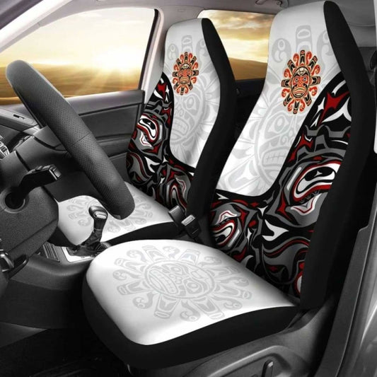 Car Seat Covers Haida Sun Tattoo - White Version 7 174510 - YourCarButBetter