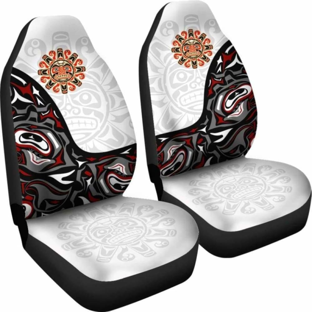Car Seat Covers Haida Sun Tattoo - White Version 7 174510 - YourCarButBetter