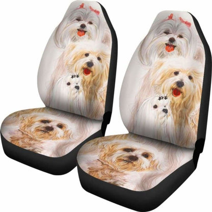Car Seat Covers Maltese Dog 110728 - YourCarButBetter