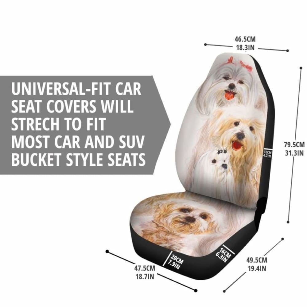 Car Seat Covers Maltese Dog 110728 - YourCarButBetter