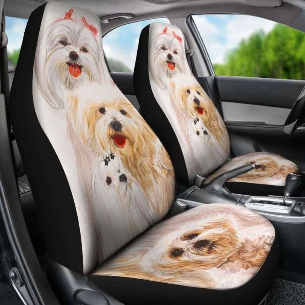 Car Seat Covers Maltese Dog 110728 - YourCarButBetter