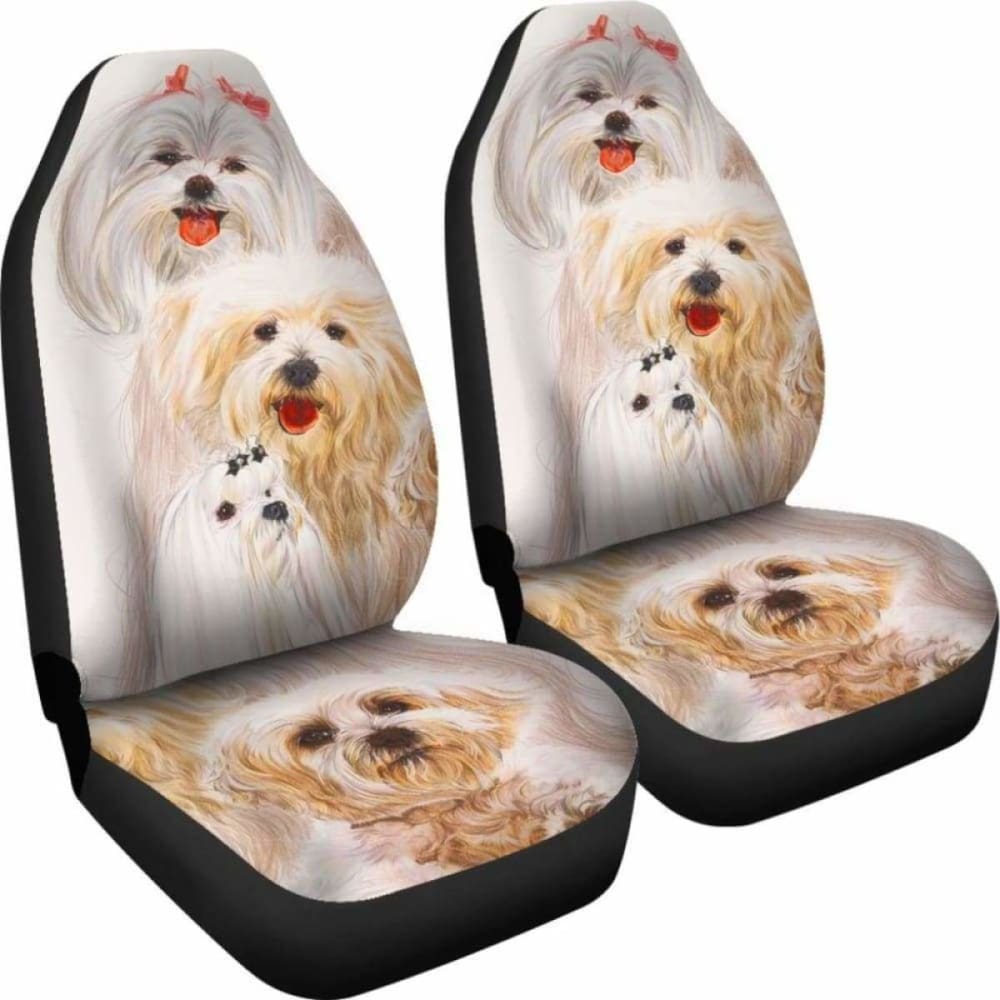 Car Seat Covers Maltese Dog 110728 - YourCarButBetter