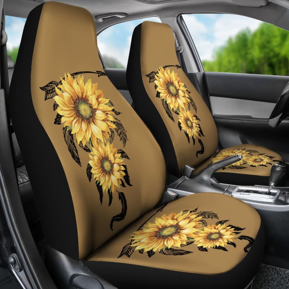 Car Seat Covers Native American Indian Sunflower Dream Catcher 210602