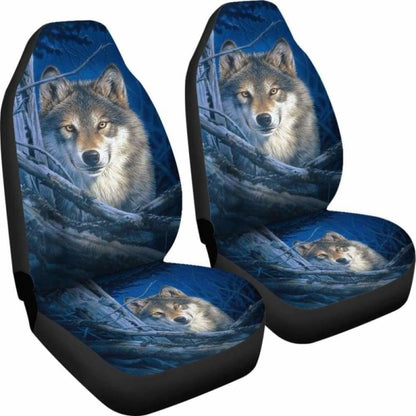 Car Seat Covers Wolf Moonshine 200904
