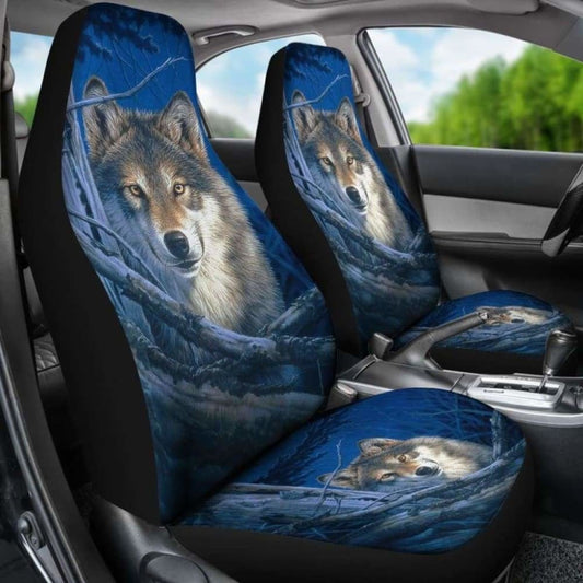 Car Seat Covers Wolf Moonshine 200904