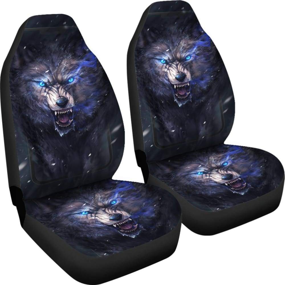 Car Seat Covers Wolf Sharp Eyes Ferocious 212502