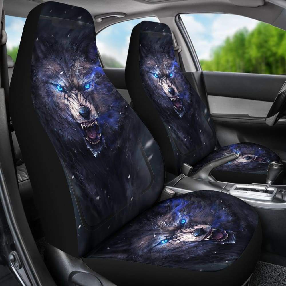 Car Seat Covers Wolf Sharp Eyes Ferocious 212502