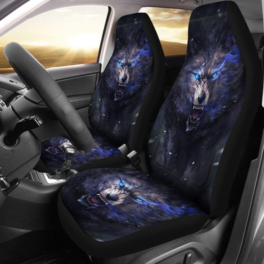 Car Seat Covers Wolf Sharp Eyes Ferocious 212502