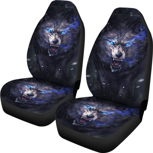 Car Seat Covers Wolf Sharp Eyes Ferocious 212502