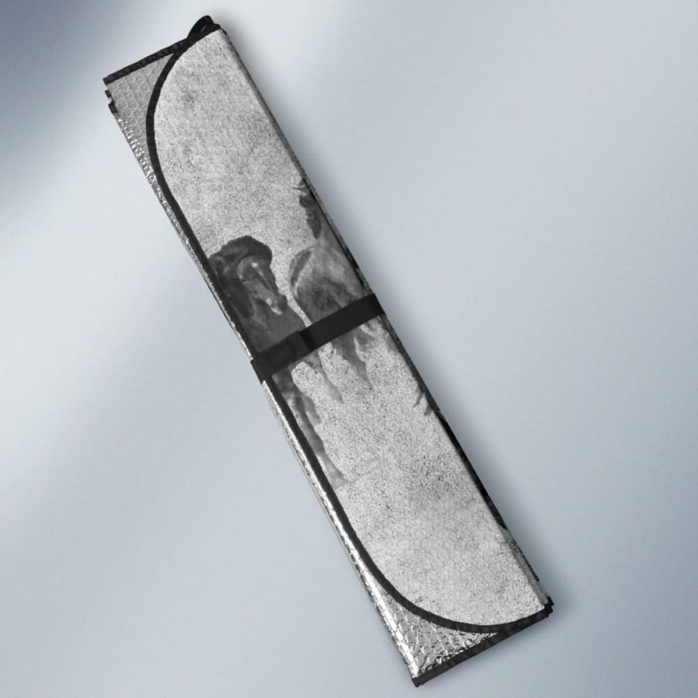 Car Sun Shade With Wild Horses Print 172609 - YourCarButBetter