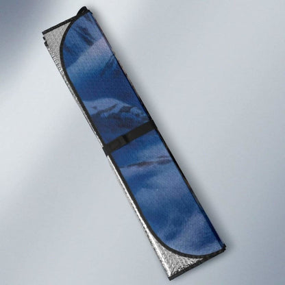 Car Sun Shades With Snow Leopard Print 172609 - YourCarButBetter