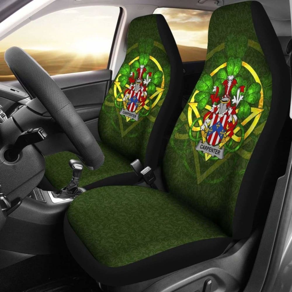 Carpenter Ireland Car Seat Cover Celtic Shamrock (Set Of Two) 154230 - YourCarButBetter