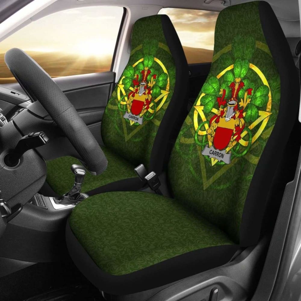 Carron Ireland Car Seat Cover Celtic Shamrock (Set Of Two) 154230 - YourCarButBetter