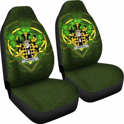 Castell Ireland Car Seat Cover Celtic Shamrock (Set Of Two) 154230 - YourCarButBetter