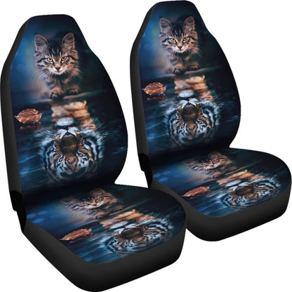 Cat Dream Become Tiger Car Seat Covers 211103