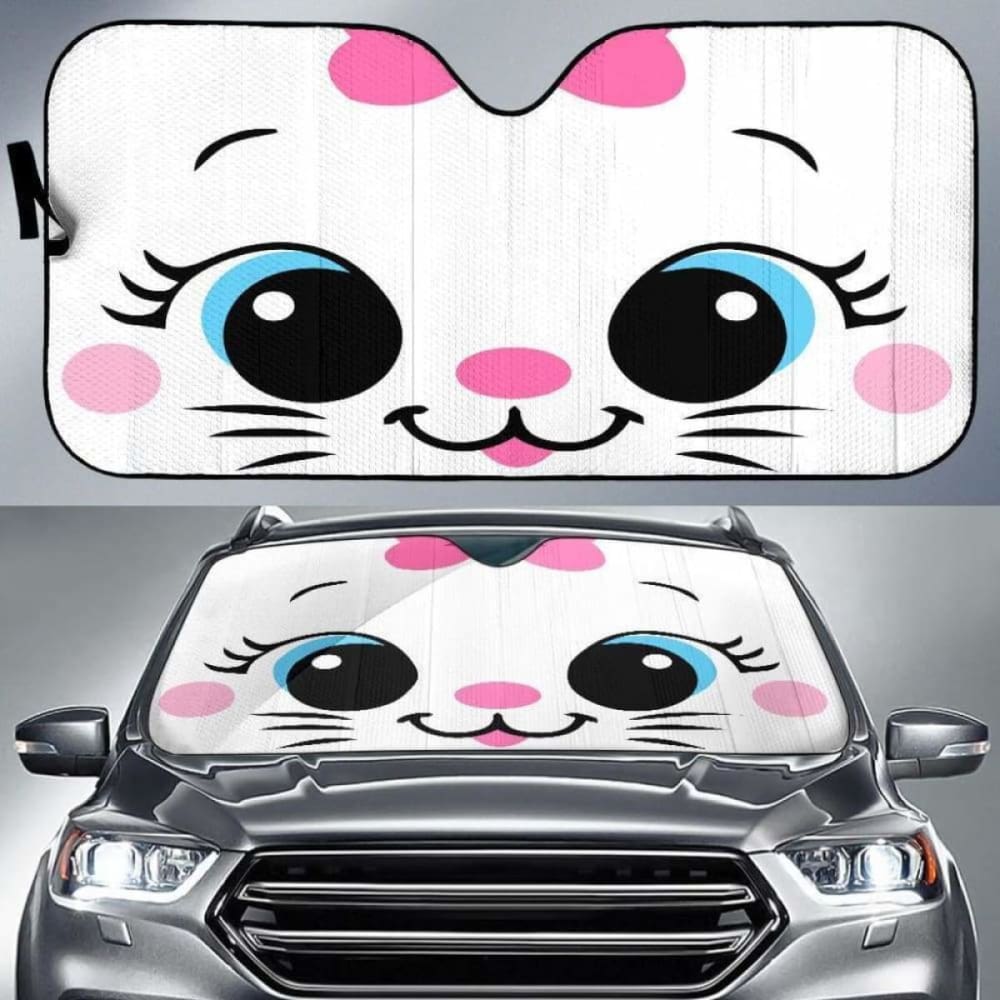 Cat Face Car Auto Sun Shades 182102 - YourCarButBetter