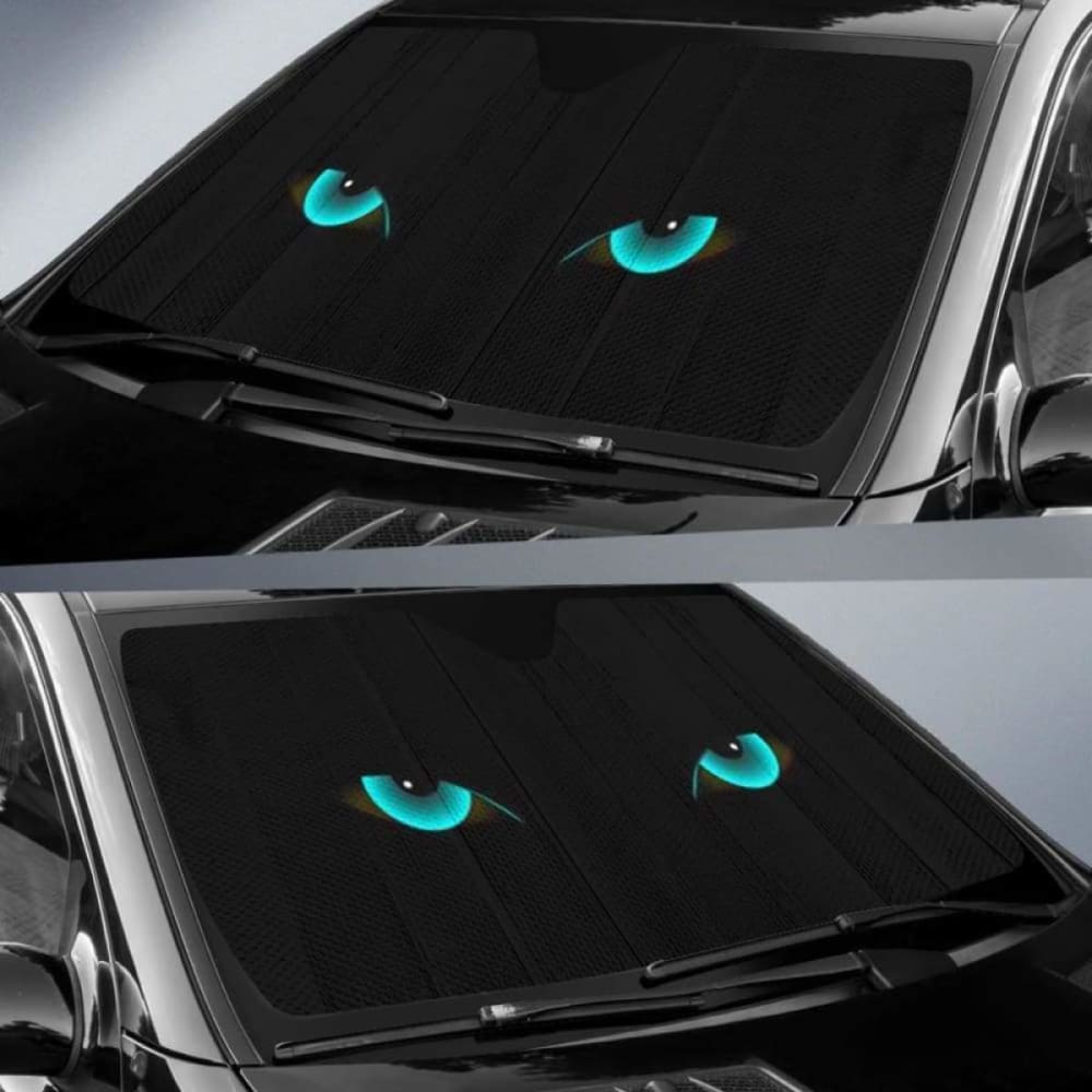 Cat Green Eyes Auto Sun Shades 182102 - YourCarButBetter