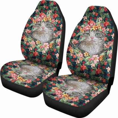 Cat Hawaii Car Seat Covers 112428 - YourCarButBetter