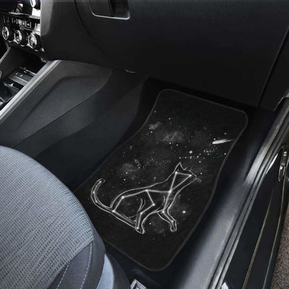 Cat Star Sky In Black Theme Car Floor Mats 194013 - YourCarButBetter