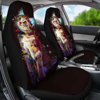 Cat Water Colour Seat Covers 112428 - YourCarButBetter