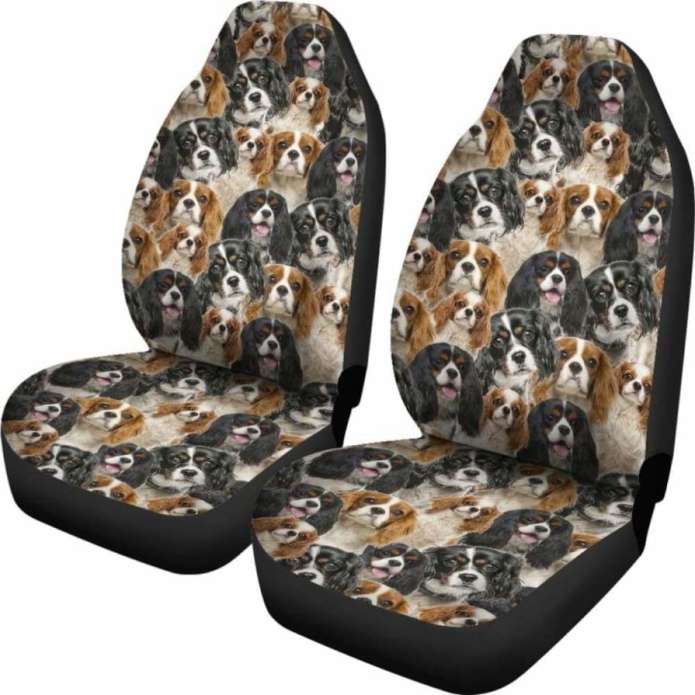 Cavalier King Charles Spaniel Full Face Car Seat Covers 195016 - YourCarButBetter