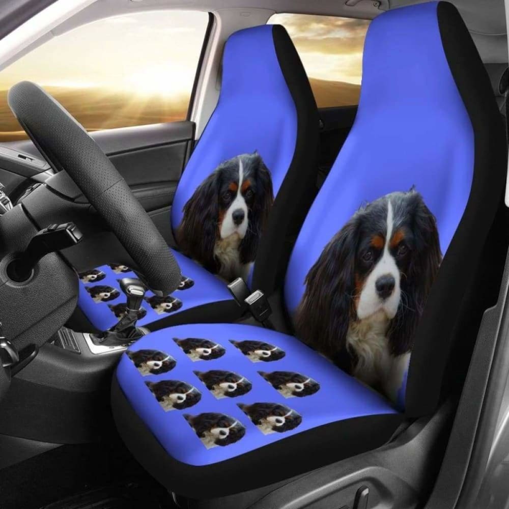 Cavalier King Charles Spaniel Tri Car Seat Covers 195016 - YourCarButBetter