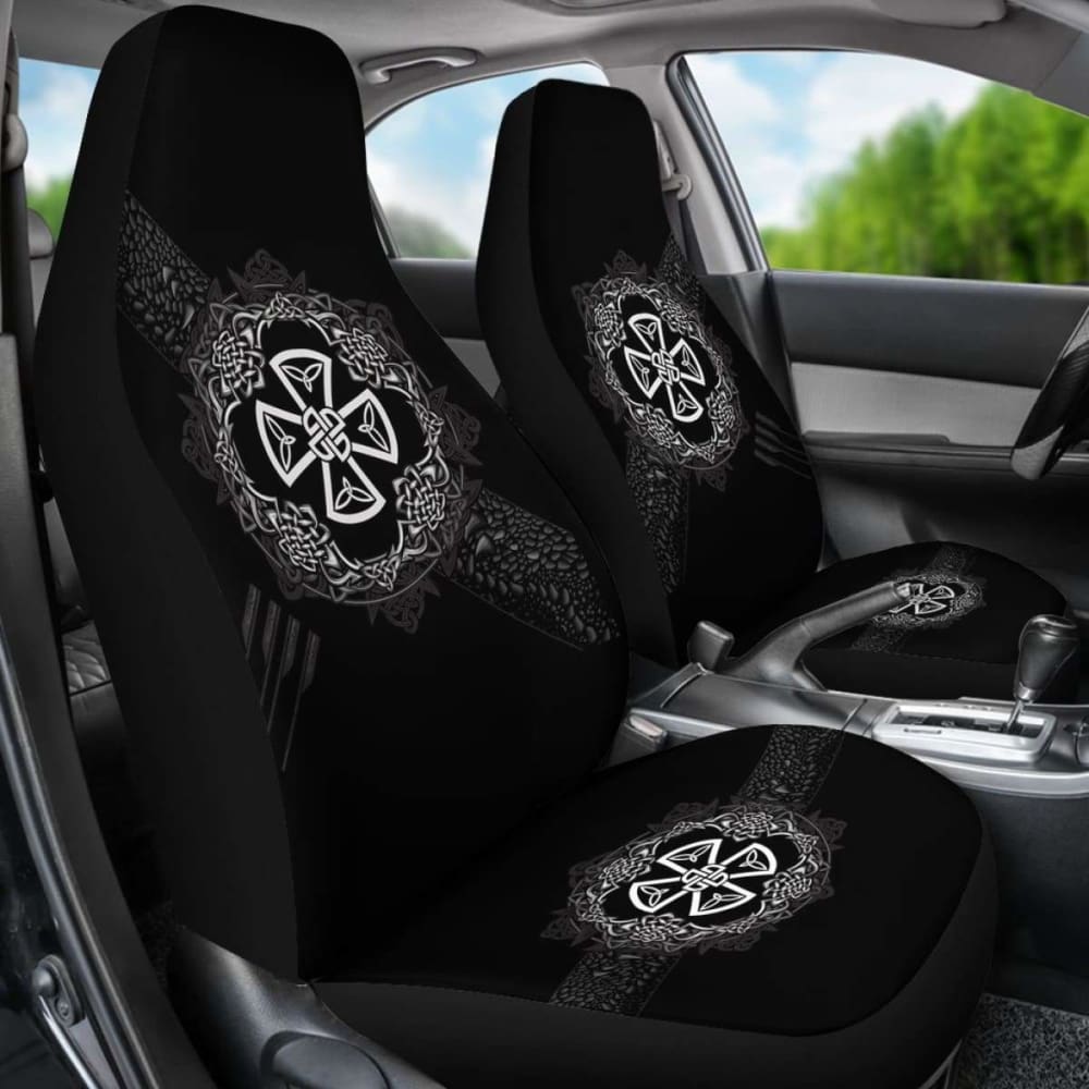 Celtic Car Seat Covers - Celtic Cross With Knot 160905