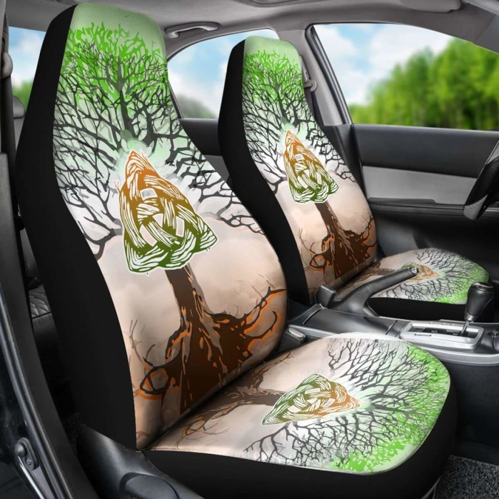 Celtic Car Seat Covers - Celtic Ireland Trinity Knot With Tree Of Life 110424 - YourCarButBetter