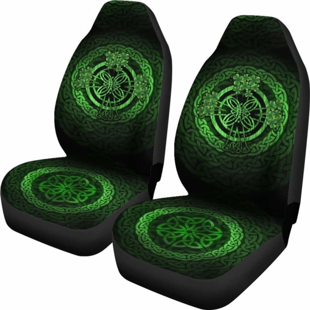 Celtic Car Seat Covers - Irish Shamrock Tattoo (Set Of Two) 154230 - YourCarButBetter