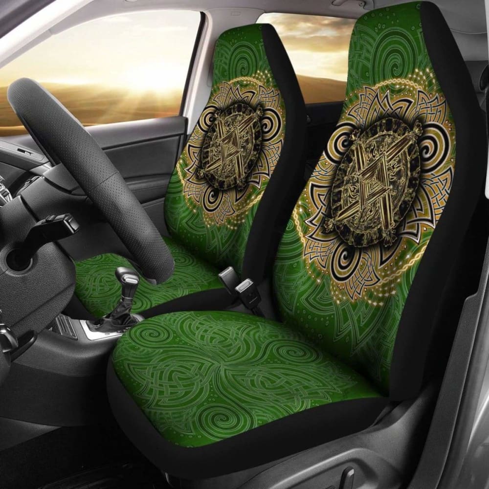 Celtic Car Seat Covers - Celtic Irish St Brigid’S Cross - Triple Spiral 160905