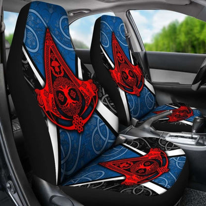 Celtic Car Seat Covers - Celtic Scotland Thistle With Tree Of Life And Knot Ornaments 110424 - YourCarButBetter
