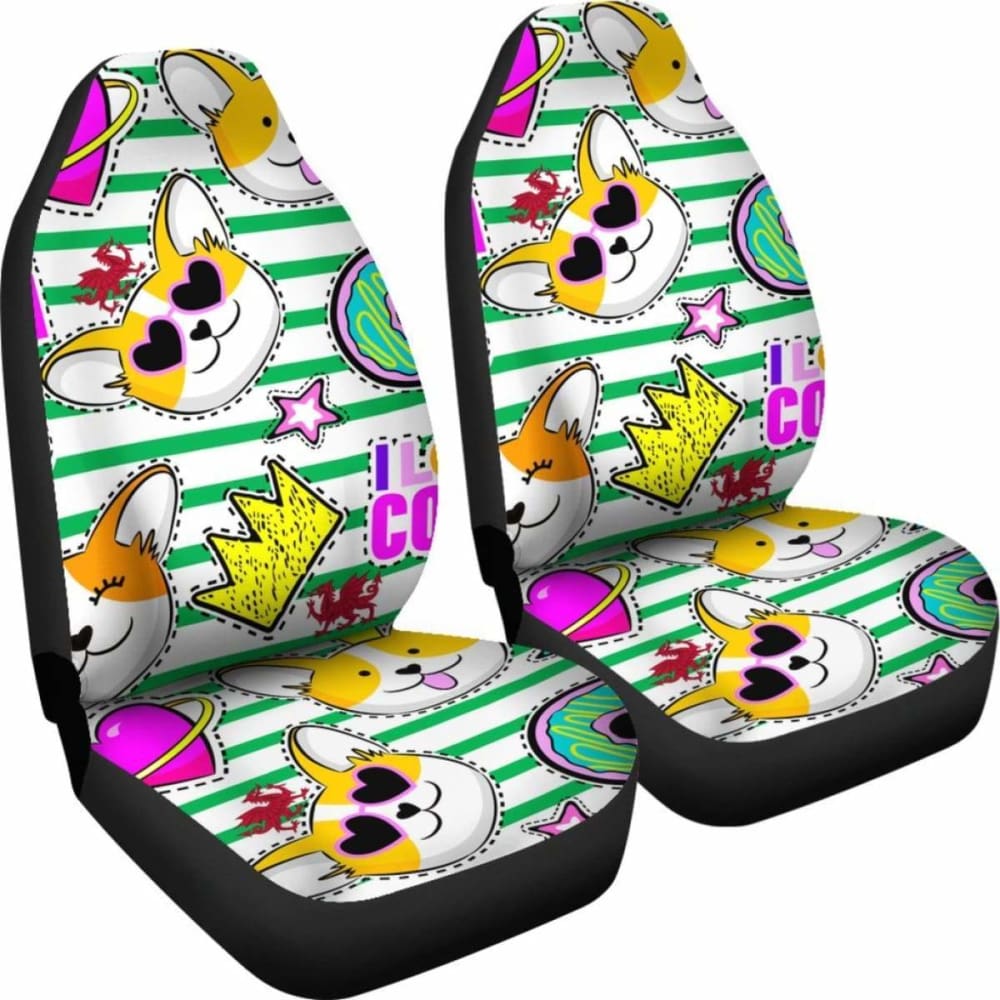 Celtic Car Seat Covers - Wales Corgi So Cute - 102802 - YourCarButBetter
