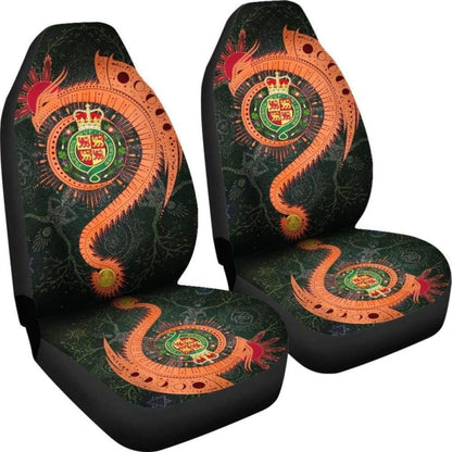 Celtic Car Seat Covers Welsh Magic Dragon - Green Edition 103709