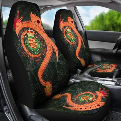 Celtic Car Seat Covers Welsh Magic Dragon - Green Edition 103709