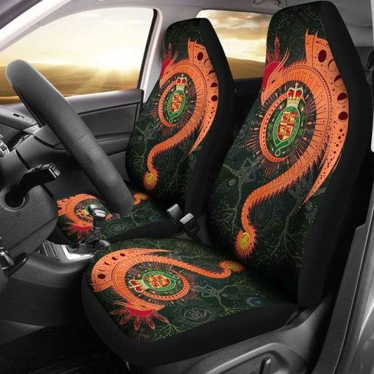 Celtic Car Seat Covers Welsh Magic Dragon - Green Edition 103709