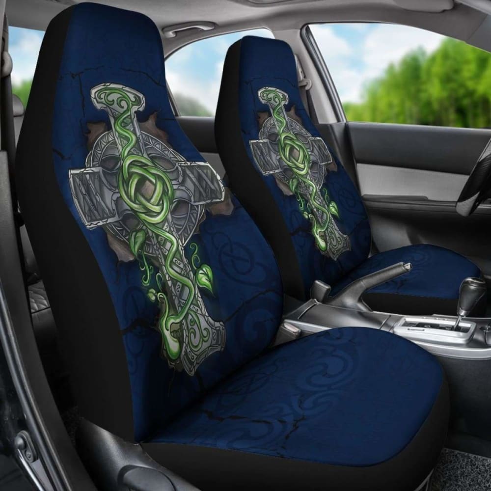 Celtic Cross Car Seat Cover 160905
