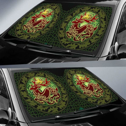 Celtic Deer With Tree Of Life Auto Sun Shades - The God Of The Forest 172609 - YourCarButBetter