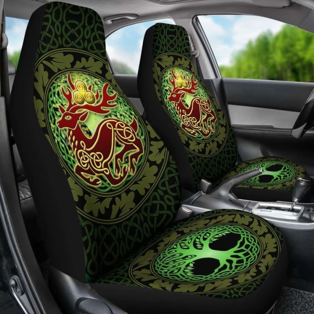 Celtic Deer With Tree Of Life Car Seat Covers - The God Of The Forest 161012