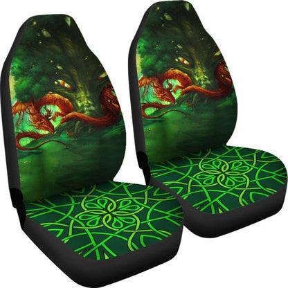 Celtic Mythology - Celtic Dragon With Green Man And Deer Car Seat Covers V2 161012