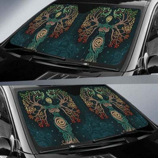 Celtic Tree Of Life Auto Sun Shades - The Soul Of Celts 104020 - YourCarButBetter