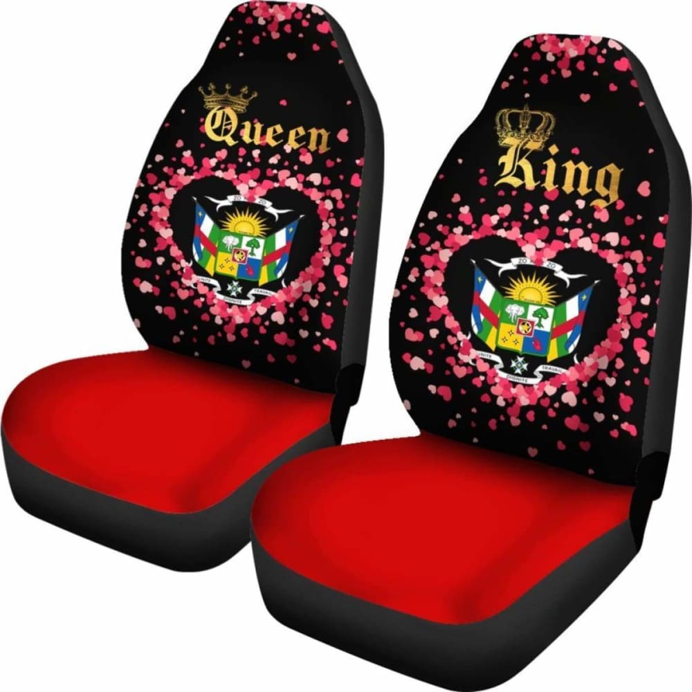 Central African Republic Car Seat Cover Couple King Queen 105905 - YourCarButBetter