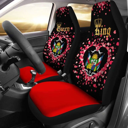 Central African Republic Car Seat Cover Couple King Queen 105905 - YourCarButBetter