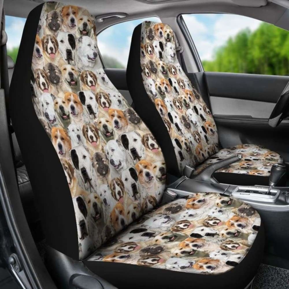 Central Asian Shepherd Dog Full Face Car Seat Covers 091706
