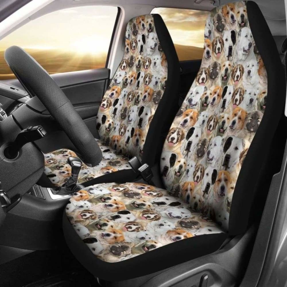 Central Asian Shepherd Dog Full Face Car Seat Covers 091706